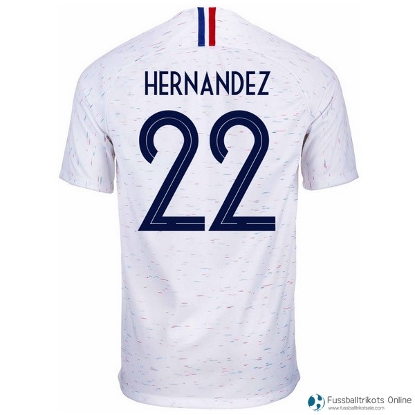 Frankreich Trikot Auswarts Hernandez 2018 Weiß Fussballtrikots Günstig